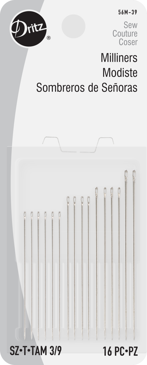 Dritz Milliners Hand Needles, Size 3/9, 16pc
