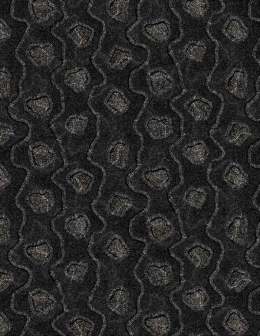 Organic Stripe Black Lockwood Manor by Wilimington Prints - Sold By The 1/4
