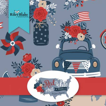 Red, White And True 10in Squares, 42pcs by Riley Blake
