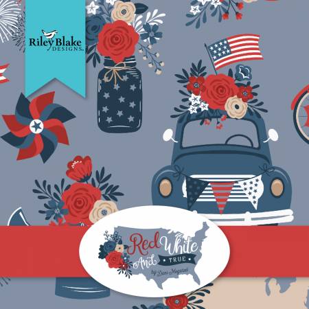 Red, White And True 10in Squares, 42pcs by Riley Blake