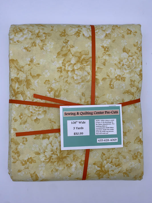 108" Pre-Cut Light Gold Rose 3 yards