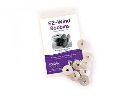 HQ EZ-Wind Slotted M-Class Bobbins for Longarm Machines (Package of 8)