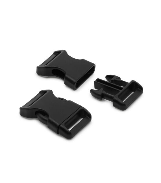 Dritz 3/4" Parachute Buckles, Black, 2ct.