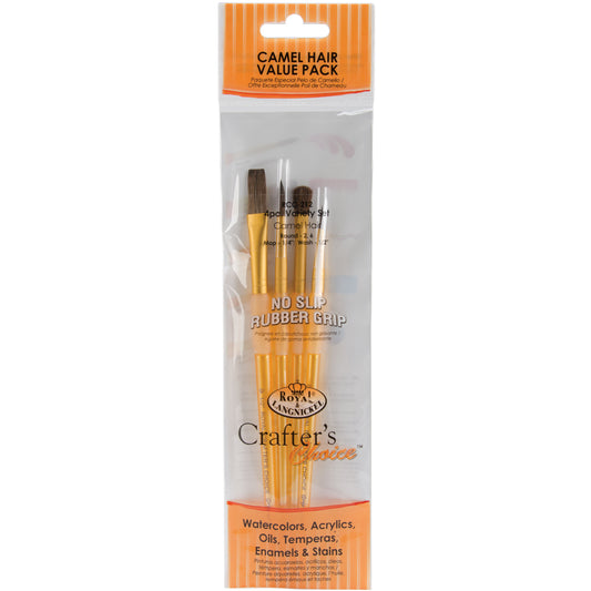 Crafter's Choice Camel Brush Set-4/Pkg, RCC212