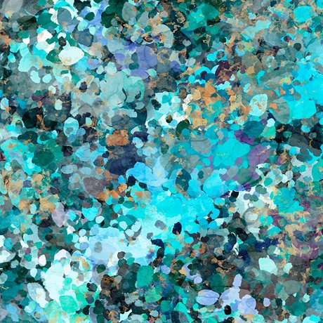 Quilting Treasures Origins Teal 108" Wide - sold by the 1/4 yard