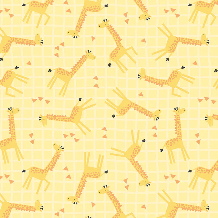 Wilmington Prints Hello Sunbeam Giraffe Toss Yellow 24504-558