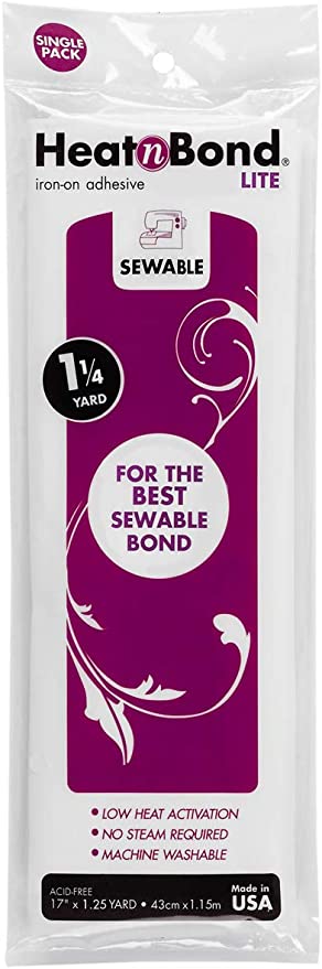 HeatnBond Lite Iron-On Adhesive, 17 Inches x 1.25 Yards