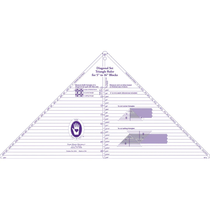 Diagonal Set Triangle Ruler, Large β Quiltandsew.com