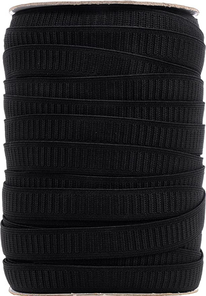Stretchrite 3/4-Inch by 75-Yard Black Non-Roll Woven Polyester Elastic Spool