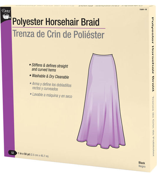 Dritz Polyester Horsehair Braid, 1", White