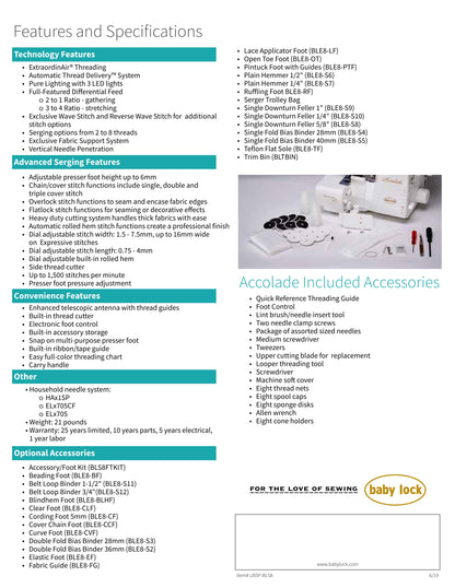 Baby Lock Accolade Serger