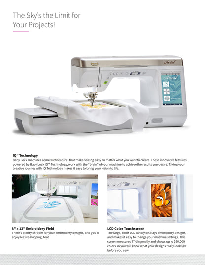 Baby Lock Aerial Sewing and Embroidery Machine
