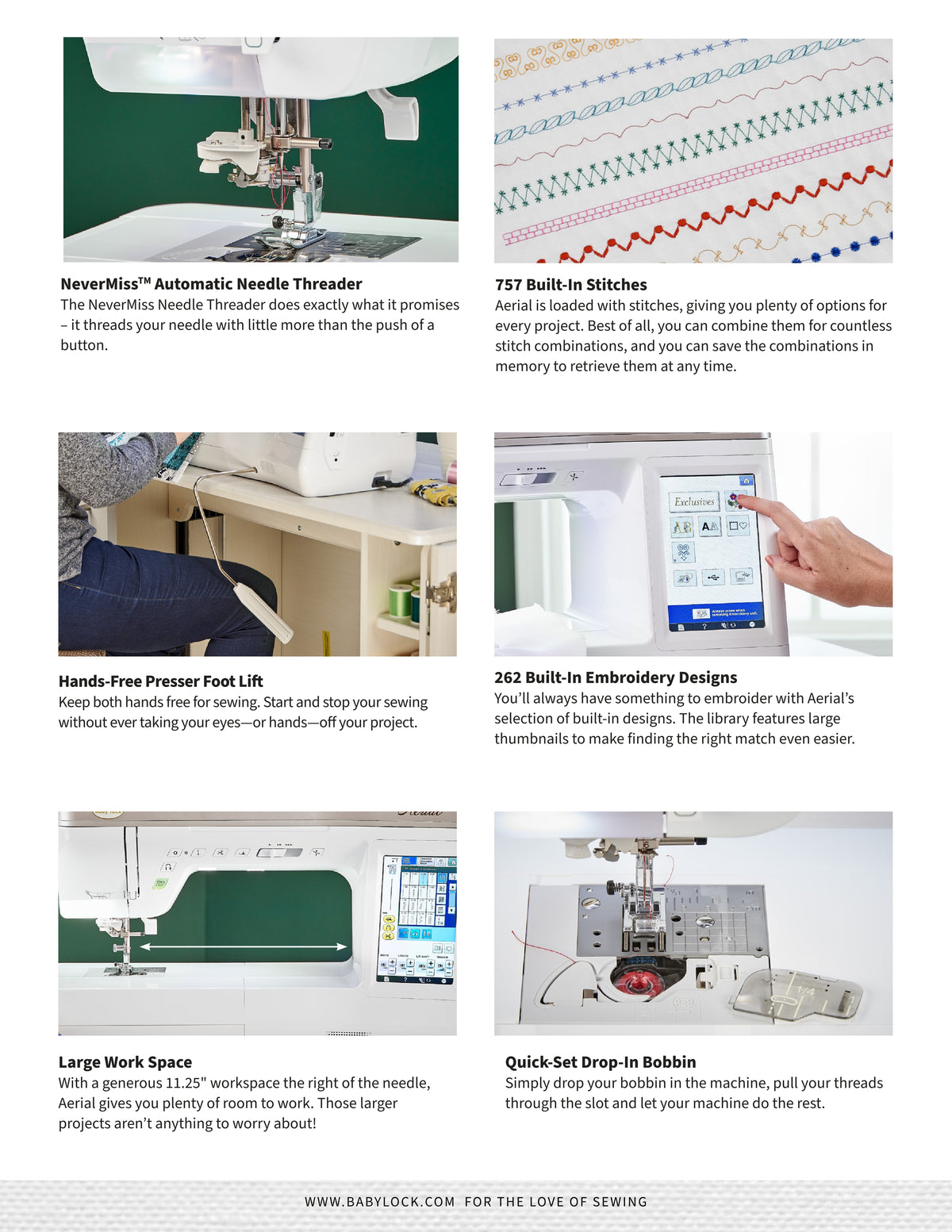 Baby Lock Aerial Sewing and Embroidery Machine