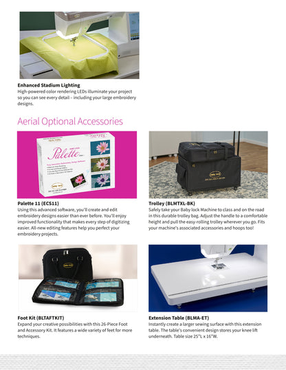 Baby Lock Aerial Sewing and Embroidery Machine