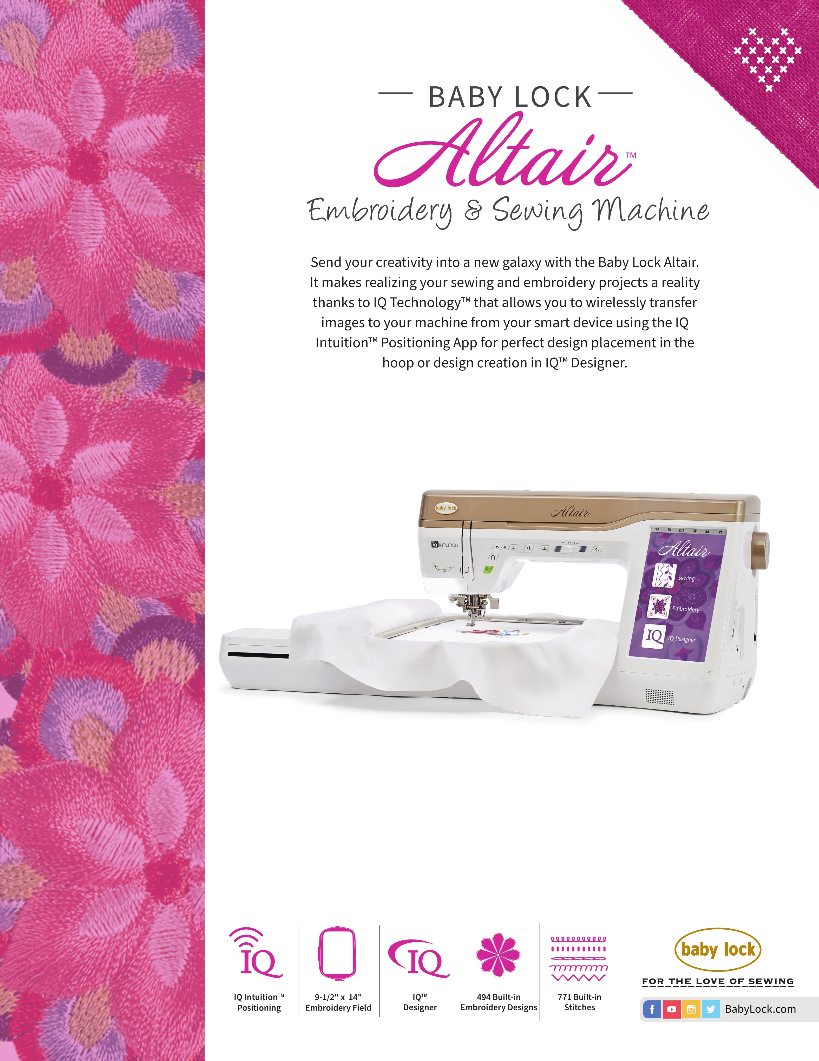 Baby Lock Altair 2 Sewing and Embroidery Machine – Quiltandsew.com