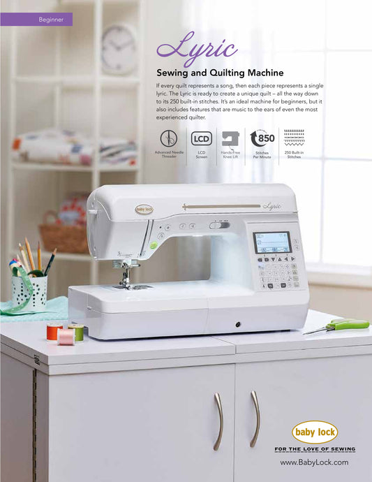 Baby Lock Lyric - Option Heavy Sewing Machine