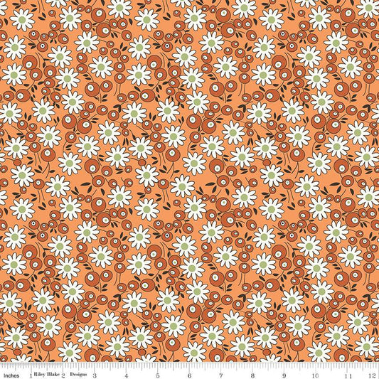Marje Melon Vintage Bee by Riley Blake - Sold by the 1/4yd