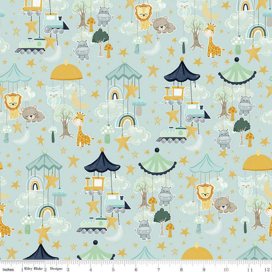 Mobiles Aqua Its' A Boy by Riley Blake - Sold by the 1/4yd
