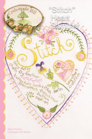 "Stitch" Heart Sampler Pattern By Crabapple Hill Studio