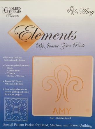 Golden Threads Elements Amy Stencil Packet
