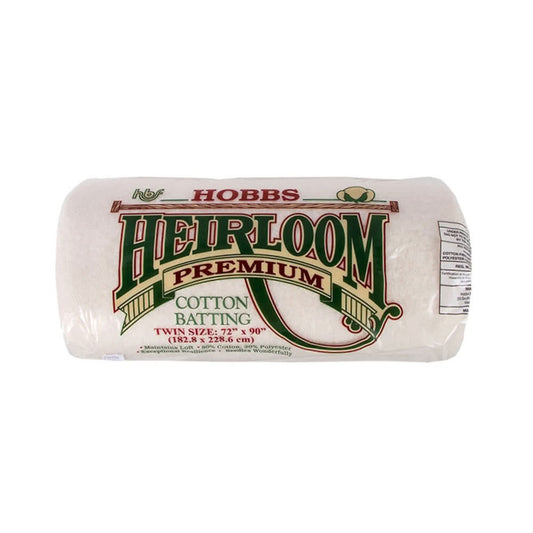 Batting Hobbs Heirloom 80/20 Cotton/Poly Twin Package