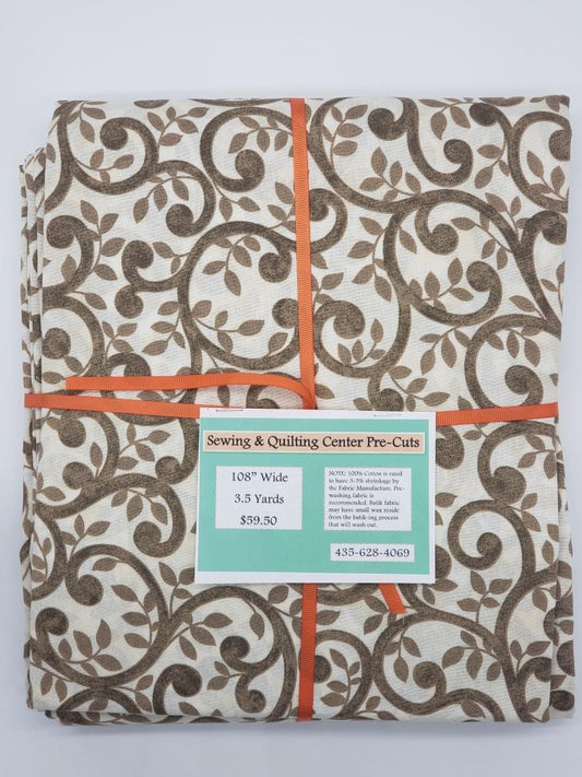 108" Pre-Cut Cream Curl 3.5 yards