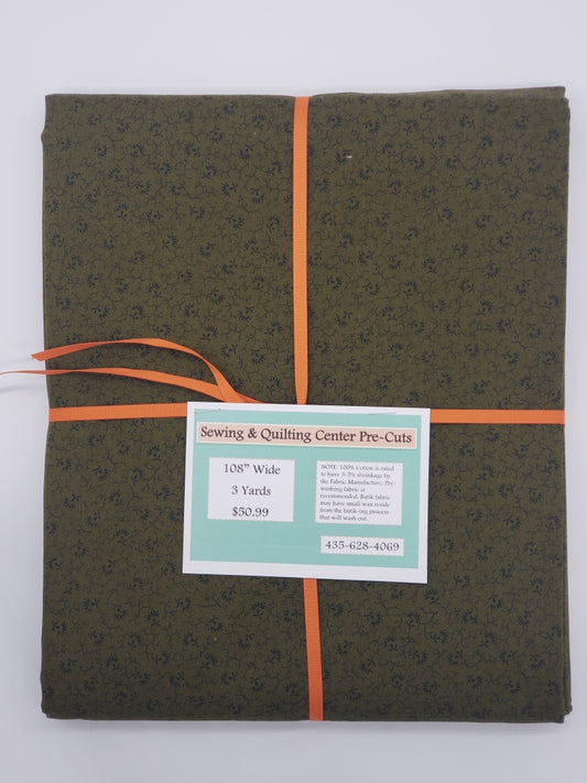 108" Pre-Cut Dark green 3 yards