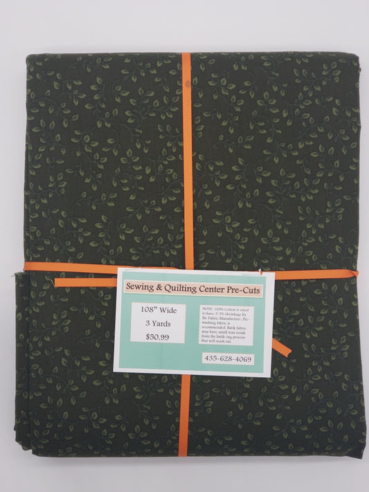 108" Pre-Cut Forest Leaf 3 yards