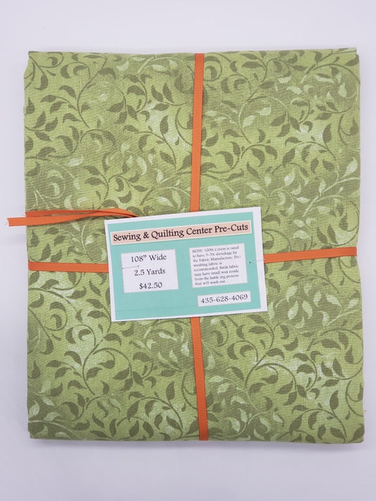 108" Pre-Cut Green Vine 2.5 yards