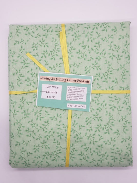 108" Pre-Cut Mint Vine 2.5 yards
