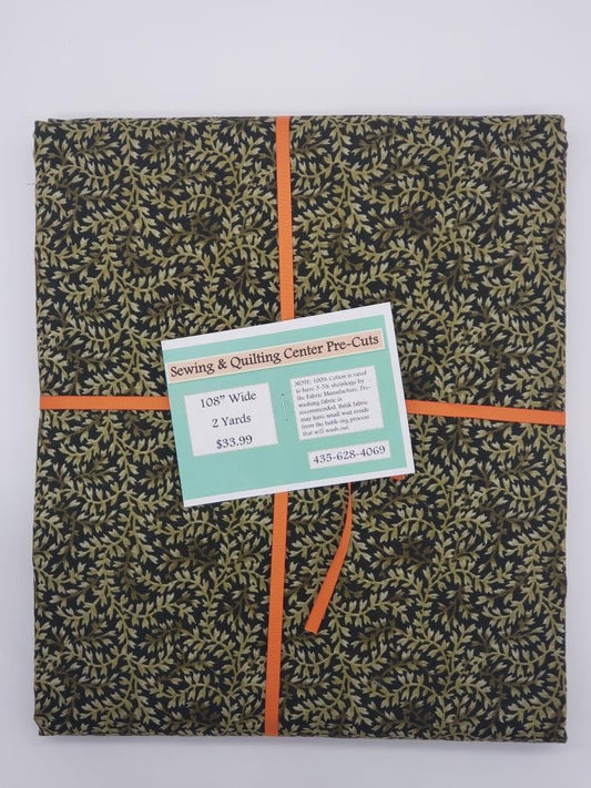 108" Pre-Cut Dark Green Vine 2 yards