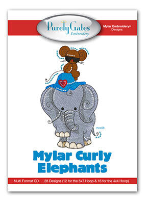 Purely Gates Mylar Curly Elephants