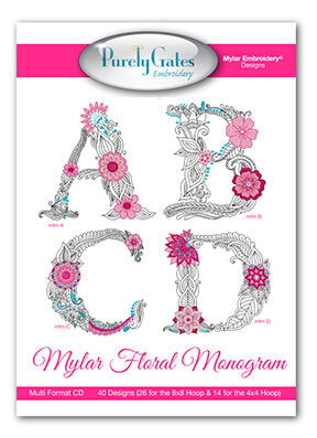 Purely Gates Mylar Floral Monogram