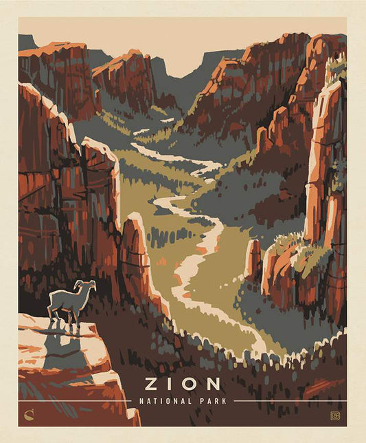 National Parks Poster Panel Zion - By: Riley Blake Designs