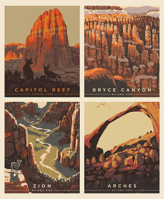 National Parks Pillow Panel Utah - By: Riley Blake Designs