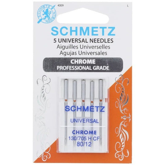 Chrome Universal Needles, Schmetz 80/12 (5pk)