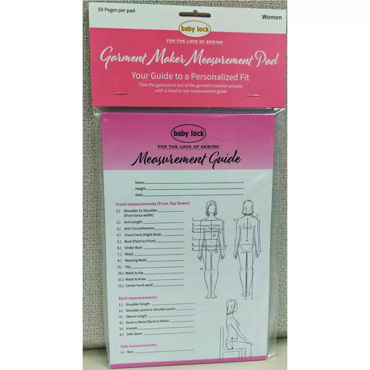baby lock - Garment Maker Measurement Pad 50Pg. For Women