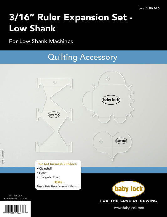 Baby Lock 3/16 inch Ruler Expansion Set Low Shank and Long Arm