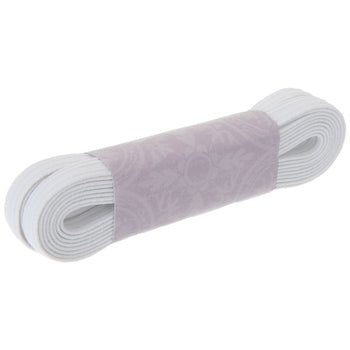 1/4" White Braided Elastic - 1 yard