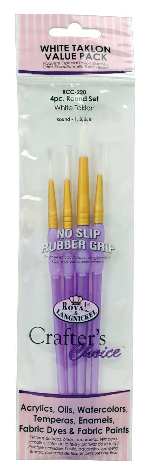 Crafters Choice White Taklon 4pc Value Pack