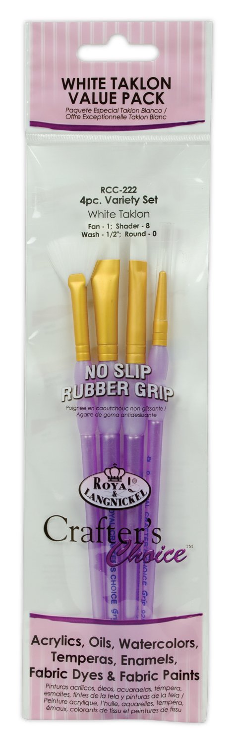 Crafters Choice White Taklon 4pc Value Pack