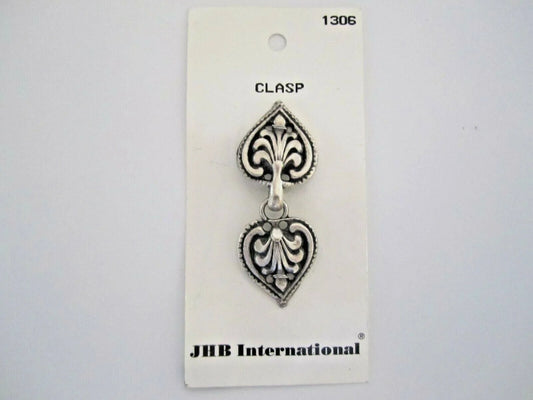JHB International Heart Shaped Clasp Belt Coat 2" Italy #1306