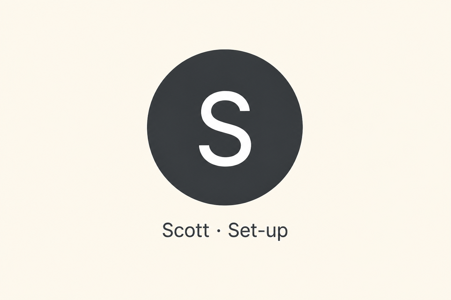 Scott — machine set-up